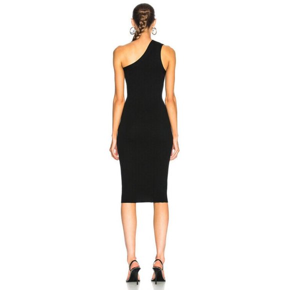 Alexander Wang Wool OneShoulder Ruched Dress - Picture 2 of 4